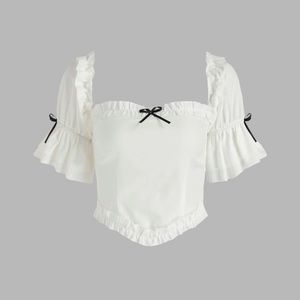 Shop Cider white puff sleeve blouse ✨NWT✨